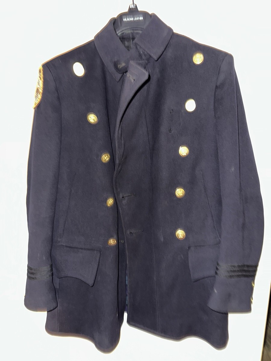 VINTAGE 1940'S SMITH-GRAY NYPD WOOL COAT W/ GOLD BUTTONS