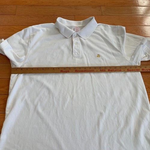 Brooks Brothers Performance Polo 100% Cotton White Mens XXL 2XL - Picture 7 of 8