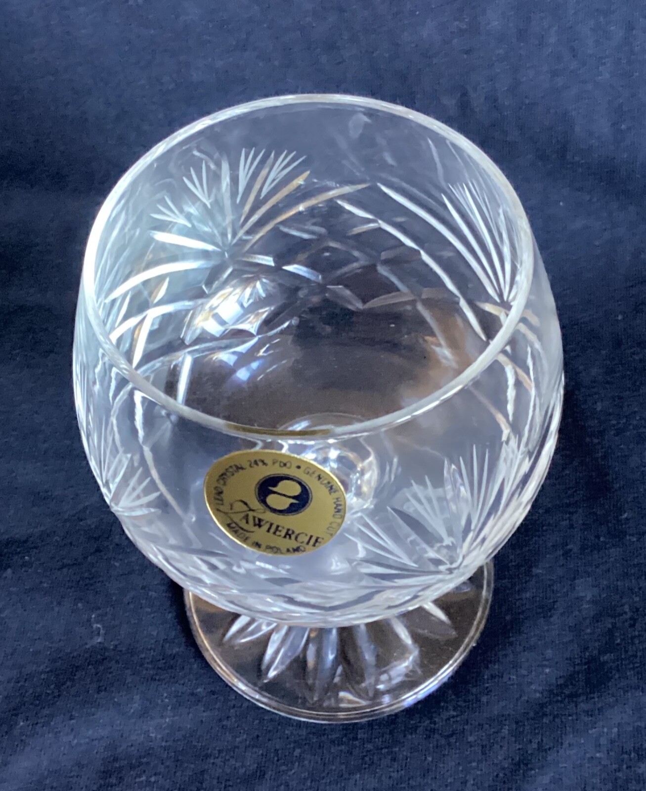 SET 6 ZAWIERCIE CRYSTAL BRANDY GLASSES HAND MADE LEAD 24 CUT GLASS BARGAIN eBay