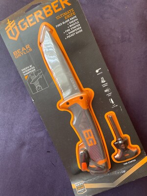 Gerber 0751 Bear Grylls Ultimate Fixed Knife W/ Emergency tools