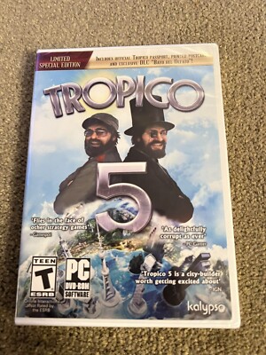 Tropico 5: Limited Special Edition (PC, DVD-ROM, 2014) NEW FACTORY SEALED