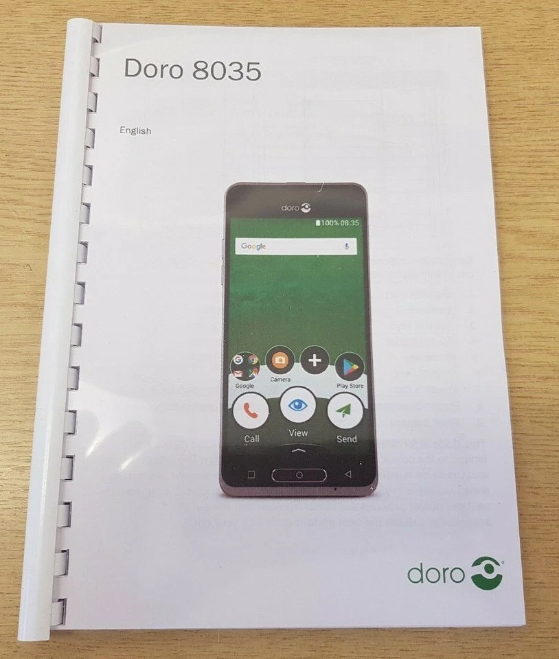 DORO PHONE 8035 PRINTED INSTRUCTION MANUAL USER GUIDE A5 HANDBOOK - Image 1 of 1
