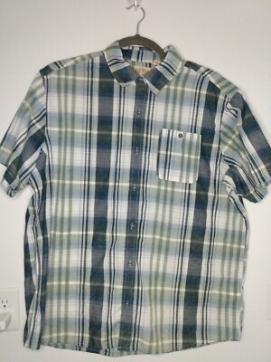 Redhead Red Head Shirt Men's Sz 2XL Button Front Multicolor Plaid Short Sleeve 