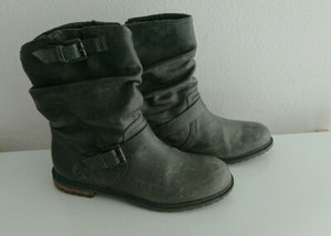 SPM Boots Stiefel Gr. 38 biker shabby anthrazit khaki wNeu! | eBay