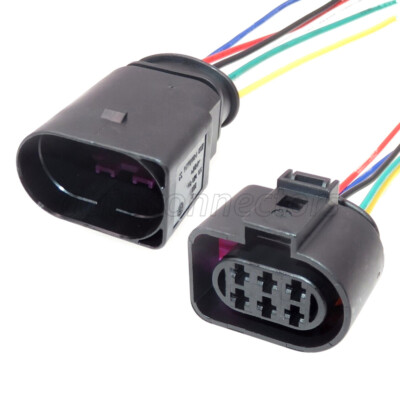 Lot 5 Connecteurs De Phare/antibrouillard 2 Broches - Compatible VW/Audi/Seat/Skoda - Réf. OE 1J0973722