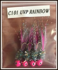 Hand Tied Hackle Tail Crappie Jigs Made in The USA 1/16th Ounce #4 or 6 Hook New