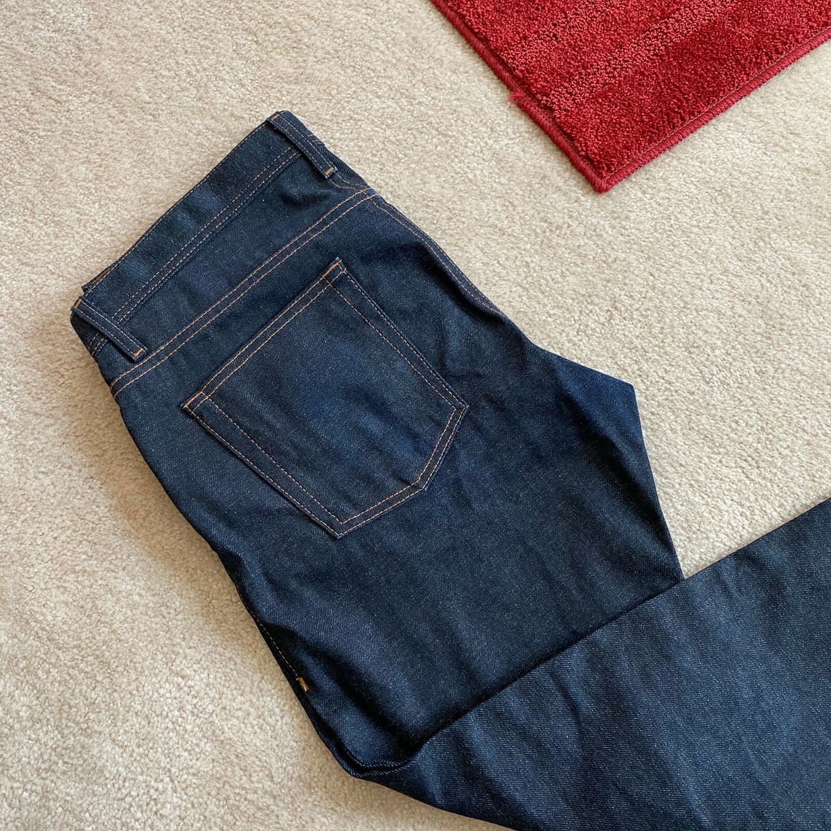 Naked & Famous Hemmed Mens 33 WeirdGuy Denim Jeans Deep Naked & Famous Hemmed Mens 33 WeirdGuy Denim Jeans Deep