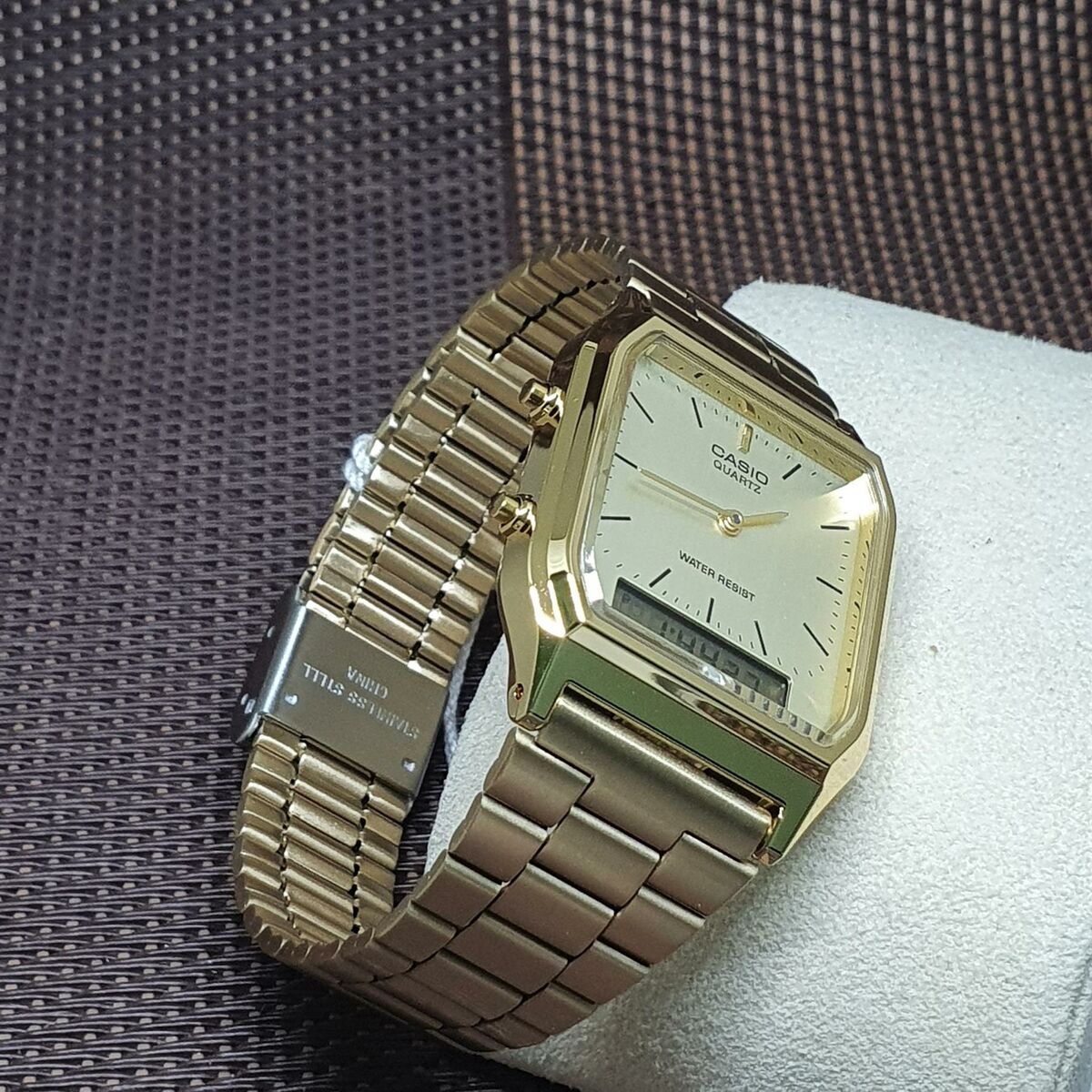 Casio Watch Vintage Retro Dual Time Gold AQ-230GA-9DMQ – Watches