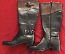 Unisa Womens Boots Side Zip, Buckles Knee High