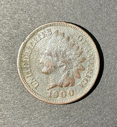 1900 Indian Head Cent VG Very Good Bronze Penny 1c Coin Collectible