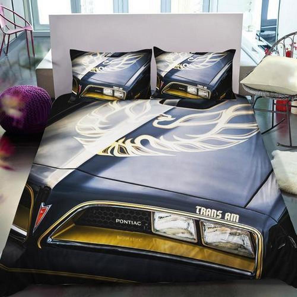 Trans Am Firebird Pontiac Bandit Quilt Duvet Cover Set Queen Bedclothes