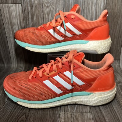 Adidas Supernova Boost GLIDE BB6039 Womens 8.5 Orange White Turq Running Shoes