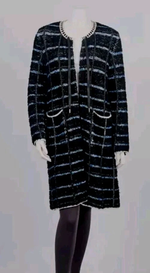 LOUIS VUITTON（LV） Cappotto Cardi Louis Vuitton Lungo Tweed Fibbia Taglia Media AUTENTICO