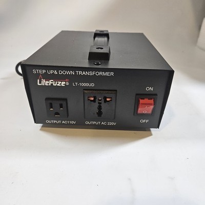 LiteFuze 1000 Watt Voltage Converter Transformer Step Up/Down - 110v to 220v