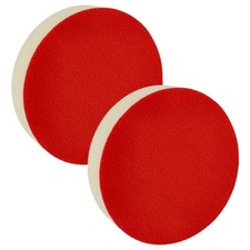 2x Polierschwamm 13cm weiß, rot für Bosch 3165140014854 für Schwingschleifer
