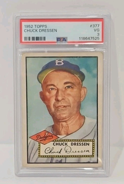 1952 Topps - High # Chuck Dressen #377 PSA 3 OUTSTANDING