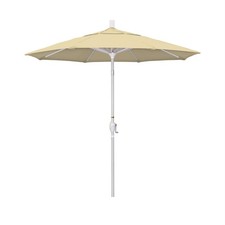 Pemberly Row 7.5' Patio Umbrella in Sun brella Antique Beige/Matted White
