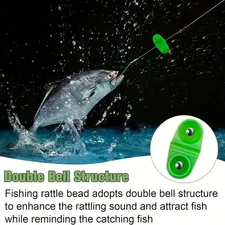 Dovesun 10 or 15pcs Catfish Rattle Bells, Fishing Double Rattle Beads