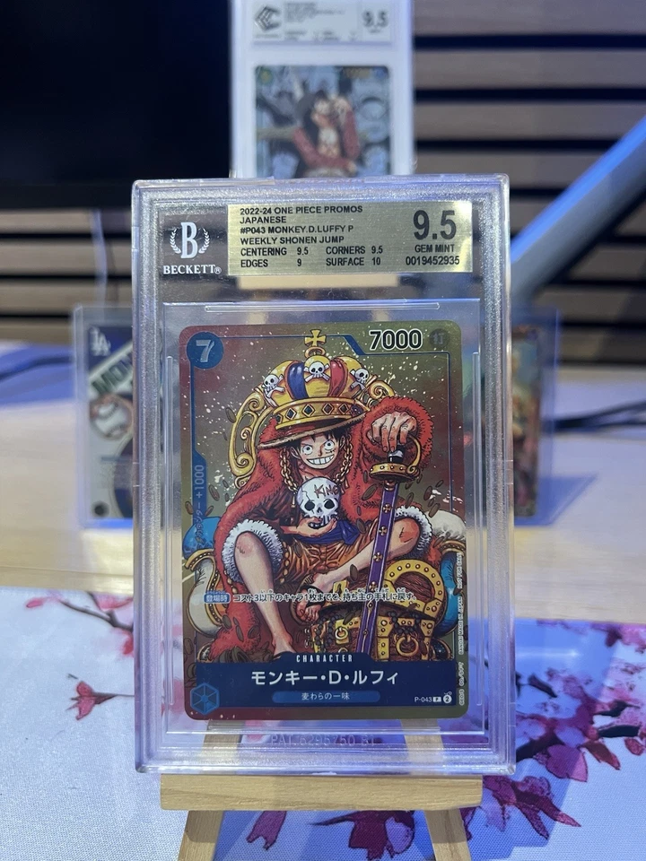 Bandai One Piece JCC Promos Japonais P-043 Monkey D. Luffy Promo BGS 9.5 - Photo 1/2