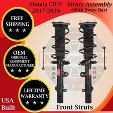 Monroe OEM Front Struts W/ Sway Bar 2017-2018 Honda CR-V Lifetime Warranty