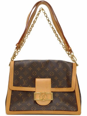 Louis Vuitton GM M47149 Canvas Brown Shoulder Bag Women's #TB350