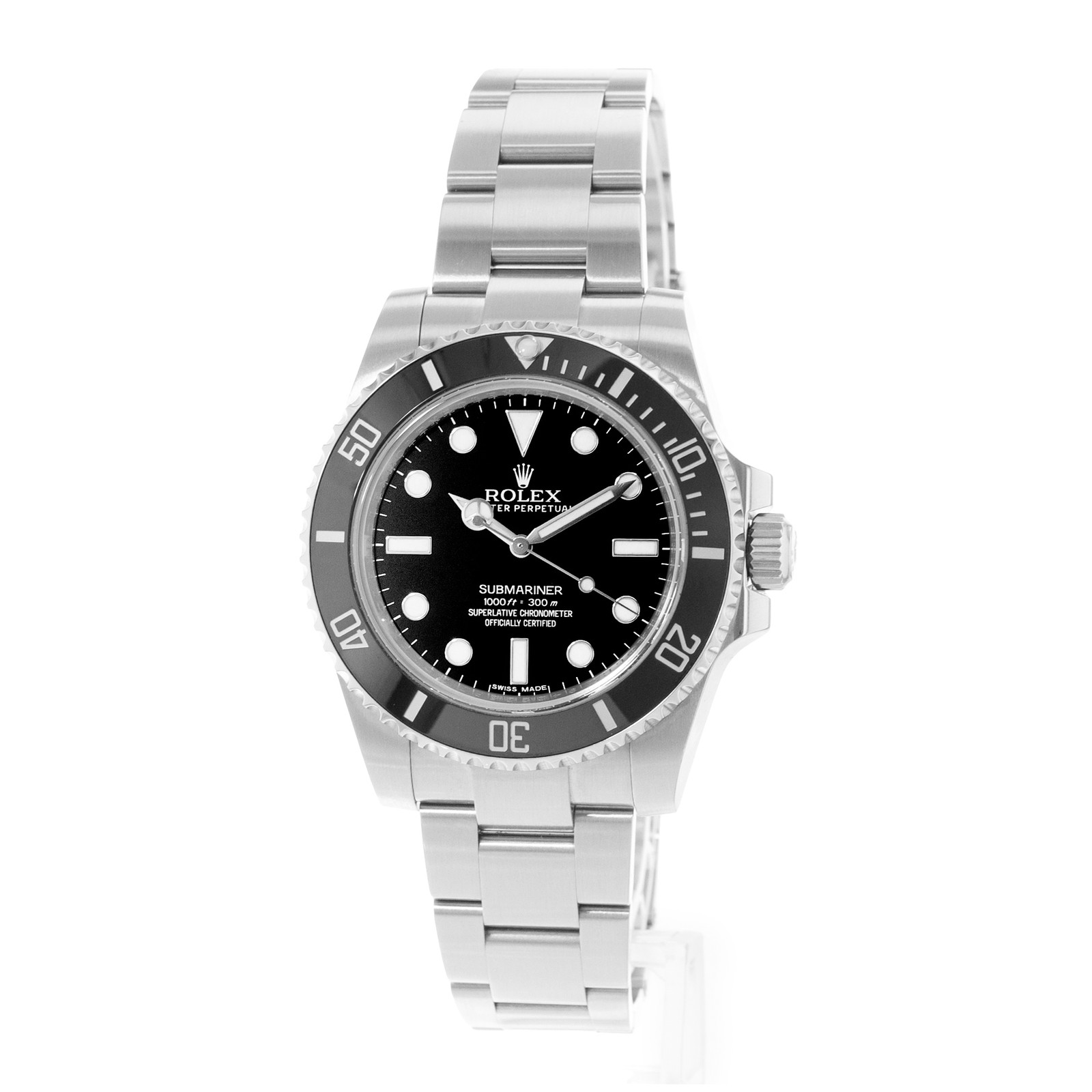 Rolex Submariner No Date 114060 Black Dial Steel Ceramic Mens Watch Card 2013 image 4