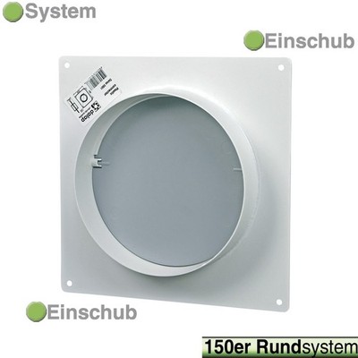 Maueranschlussstutzen 150erR mit Rückstauklappe für Kaminschacht