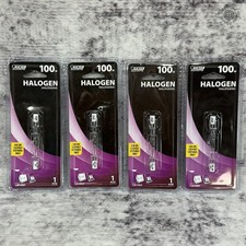 New Feit Electric 100W Halogen Bulbs BPQ100T3 120V T3 R7S Lot of 4 Work Light