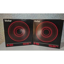 VIVITAR Lot of 2 S-100 Rotary Slide Tray 100 Capacity 35mm Projector Carousel