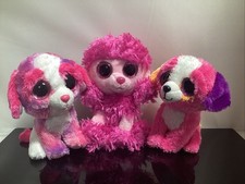Sherbet, Patsey,  Austin- Dogs Beanie Boos- Mint No Tags - Ty Plush - Cute Trio