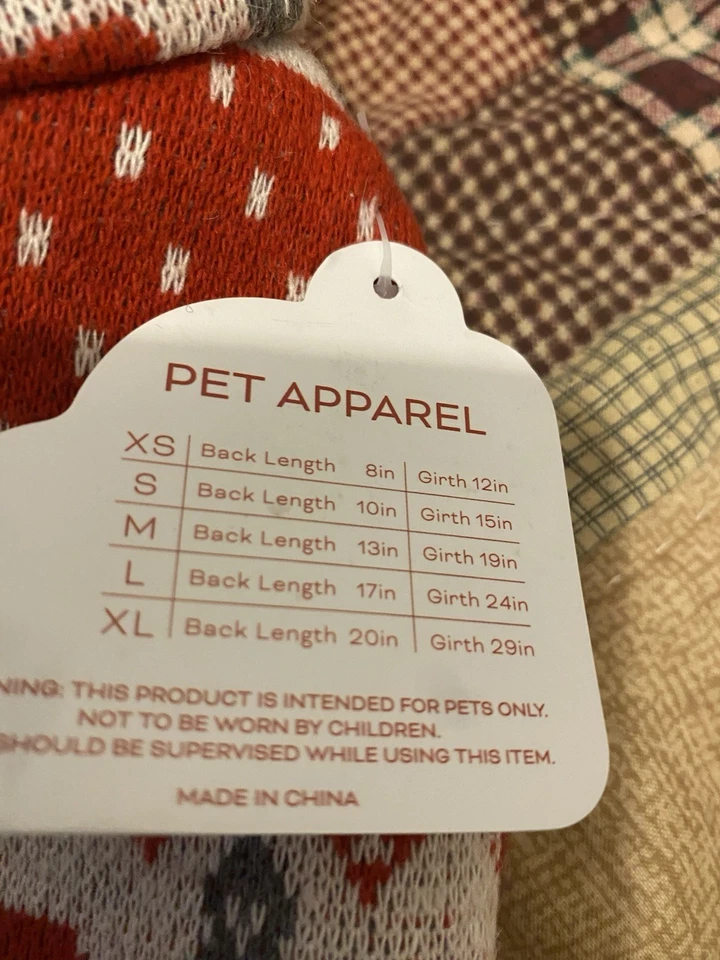 PET APPAREL Perro “Sudadera con Capucha Estampado de Navidad con Chaleco Forrado de Piel Sintética” Talla M Rojo/Blanco Nueva con Etiquetas Foto 4 de 4