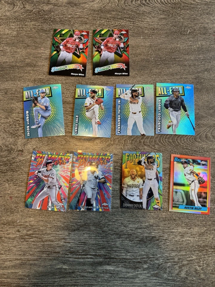 Lote de 225+ tarjetas Topps Chrome 2025 MLB, novatos, insertos, 70 paralelos Foto 4 de 4
