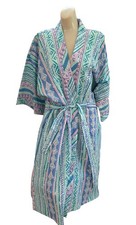 Vintage Miss Elaine at Home Robe Kimono Size L Multi-color