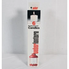 Weber Lantern Replacement Candles 6-Pack Unused Camping Outdoor Lighting