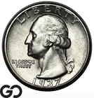 1937 Washington Quarter Frosty Choice Unc+