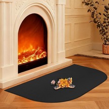 Hearth Rugs for Fireplaces Fire Resistant,105 x50 cm Fireproof Fireplace Mat, H