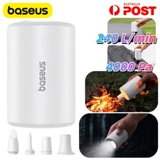 BASEUS Electric Air Pump Pro Night Light Mini Portable Inflator Deflator Camping