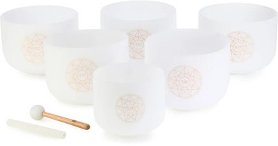 Meinl Sonic Energy 6-piece Solfeggio Crystal Singing Bowl Set