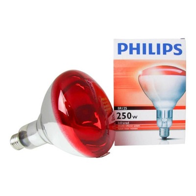 NEU Philips Glühlampe 230-250V BR125 250W Infrarot Reflektor Rot IR Wärme