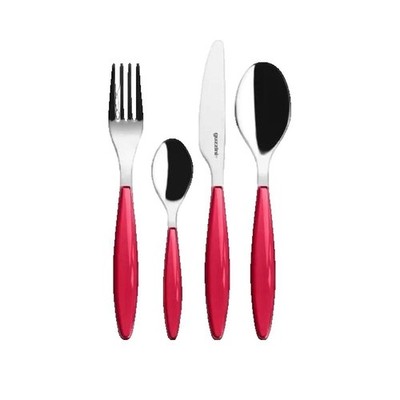 Guzzini Feeling Rouge Ménagère 24 pièces Edelstahl Bunte Griffe