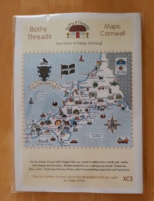 CORNWALL KARTE KREUZSTICH SET von BOTHY THREADS