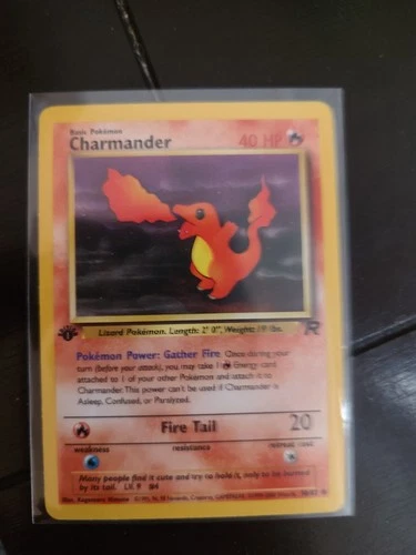 2000 Pokemon Team Rocket First Edition Charmander #50/82