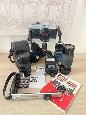 READ  LOT Canon FT QL SLR Film Camera w/FL 50mm f/1.8 Sigma 1:3.5~4.5 28-84mm