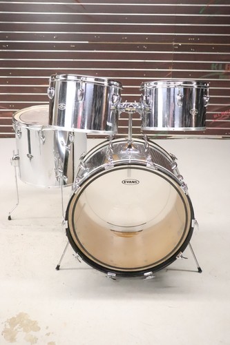 Slingerland 4pc Concert Tom Drum Kit Set Chrome Over Maple Vintage 1970's