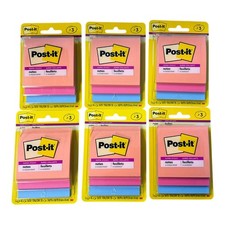 6 Pack Post-it Super Sticky Notes 3x3 Summer Joy 18 Pads 810 Sheets 3M