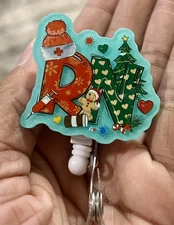 RN , Badge Reel,Certified Nursing Assistant, Badge Holder, ID Holder,Holiday