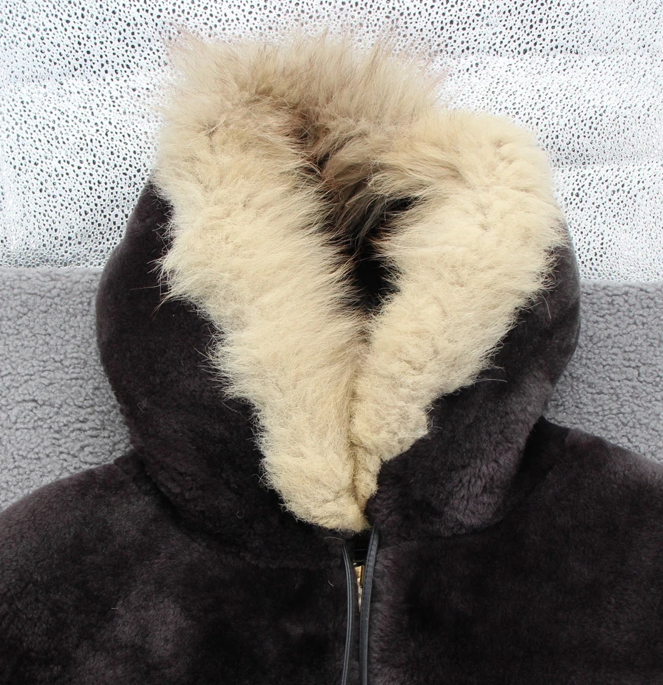 Abrigo De Colección Jonas Brothers of Alaska Unisex XL Marrón Con Capucha Cremallera Completa Años 50 60 Parka Foto 2 de 4