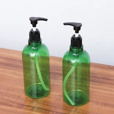 2 Pcs Empty Bottles Toiletries Dispenser Pump for Shampoo Liquid