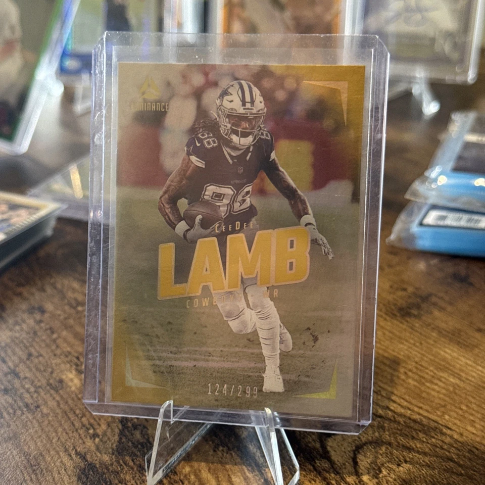 2024 Panini Luminance CeeDee Lamb Gold Foil /299 #17 - Dallas Cowboys - Image 2 of 3