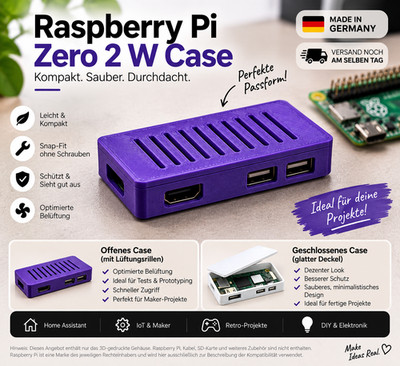 Raspberry Pi Zero 2 W Gehäuse - Snap Fit Case